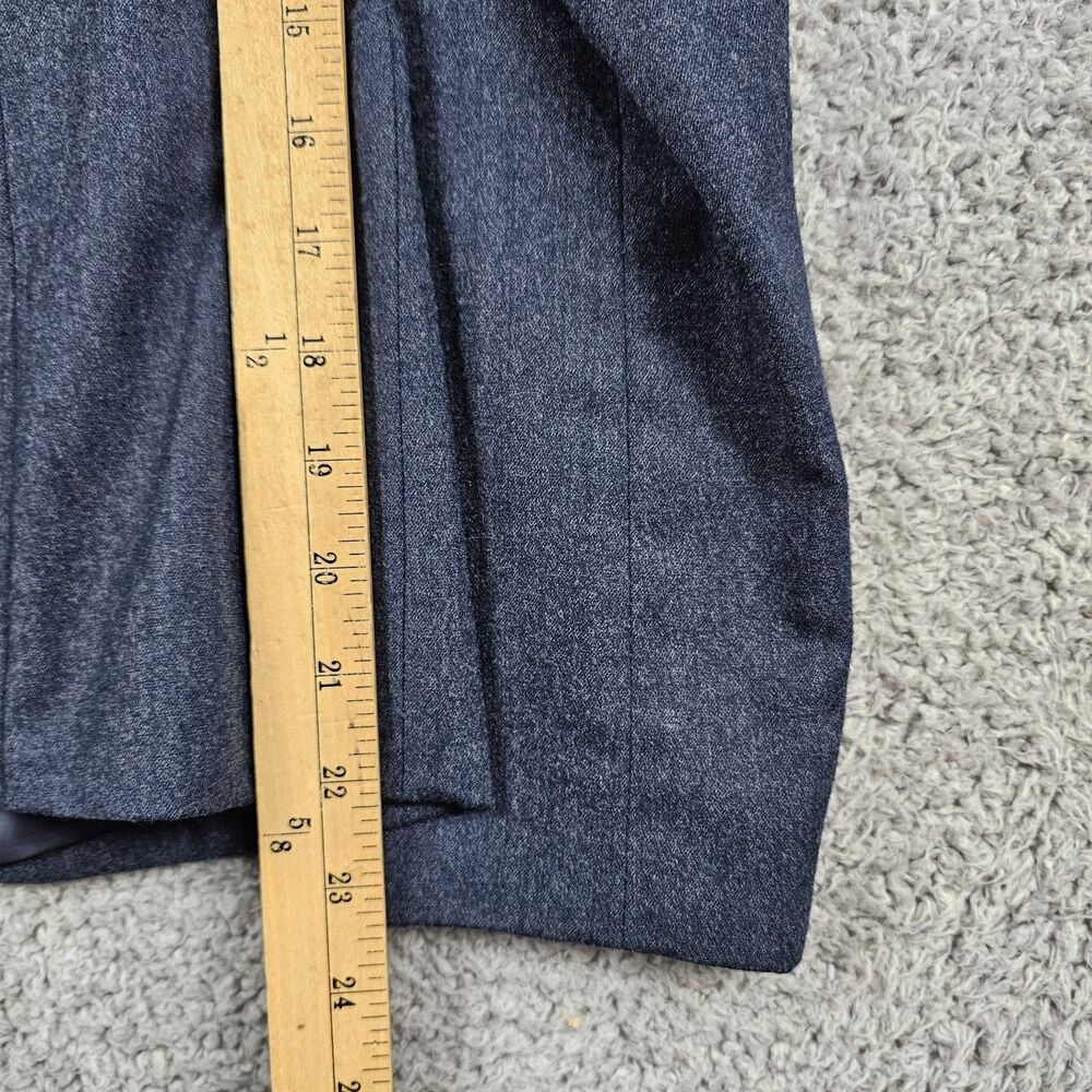 Talbots 2 Piece Suit Womens 6 32x30 Blue Italian Flannel Wool Stretch Academia - Picture 9 of 16
